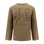 Brodert Monogram Bomull T-skjorte