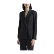 Lurex ullflanell dobbeltspent blazer