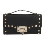 Svart Studded Chain Wallet Veske