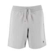 Bomullsfleece Shorts med Elastisk Midje