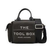 Canvas Logo Print Svart Bag