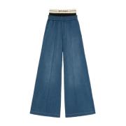 Blå Jeans Avslappet Chic Stil