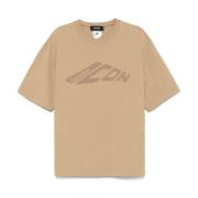 Beige Crew Neck T-skjorter og Polos