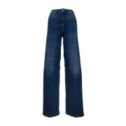 Elefant flare jeans med knappelukking