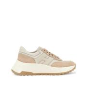 Beige Hi-Fi Sneakers med Stilig Design