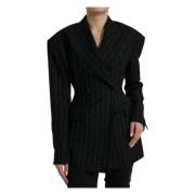 Elegant Stripet Ull Blazer