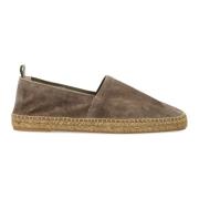 Semskede Slip-On Espadrilles med Broderte Detaljer