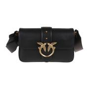 Svart Crossbody Veske Love Birds Spenne