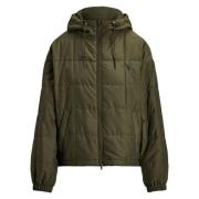 Oliven Polo Ralph Lauren Oliven Box Quilted Hooded Jacket Yttertøy