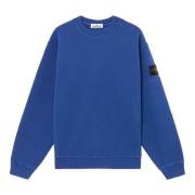 Blå Crewneck Sweatshirt med Sømdetaljer