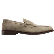 Beige Semsket Loafer Sand Sko