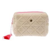 Terry Quilted Make-Up Pung Liten Sand W/Bubblegum Rosa