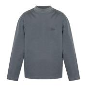 Sweatshirt med logoapplikasjon