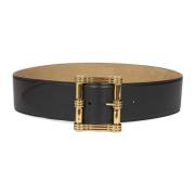 Svart Reversibelt Skinn- og Semsketbelte