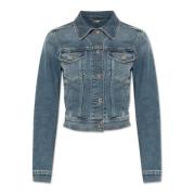 Denimjakke med vintageeffekt