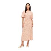 Blomstret Sommer Midi Kjole