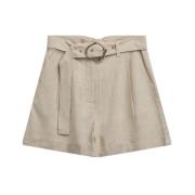 Beige Zephyr Lin Høytlivsshorts