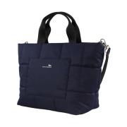 Quiltet Tote Navy Polstret Bag