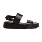 Sorte Casual Flate Sandaler for Kvinner