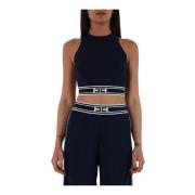 Kontrastbånd Crop Top