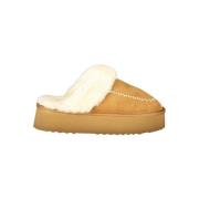 Brun Polyester Damesandal