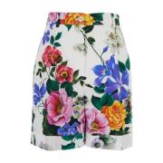 Blomstermønstret Multifarget Bermuda Shorts Dame