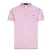 Rosa Polo T-skjorte med Pony Broderi