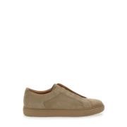 Beige Slip-On Semskede Sneakers