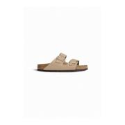 Beige Lær TwoStrap Sandal