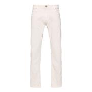 Beige Bomullsblanding Twill Jeans