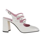 Hvite Mary Jane Pumps