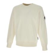 Hvit Bomullsgenser med Crew Neck