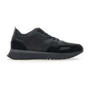 Jonah Runn Sneakers Svart Mesh Skinn