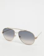 Etro aviator sunglasses in gold with blue gradient lens
