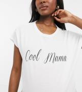 GeBe Maternity cool mama slogan t-shirt in white