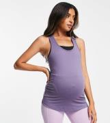 ASOS 4505 Maternity yoga vest top-Purple