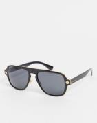 Versace mens aviator sunglasses in black 0VE2199