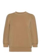 Slftenny 3/4 Sweat Top Noos Brown Selected Femme