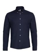 Yarn Dyed Oxford Superflex Shirt L/ Navy Lindbergh