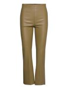 Slkaylee Pu Kickflare Pants Green Soaked In Luxury