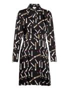 Pleated Shirt Dress Patterned Victoria Beckham