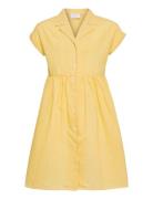 Jane Check Dress Yellow Grunt