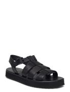 Slhbob Leather Fisherman Sandal B Black Selected Homme