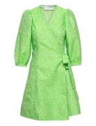 Slfjulia-Siv 3/4 Short Dress Ex Green Selected Femme