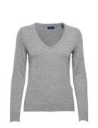 Lambswool Blend V-Neck Grey GANT