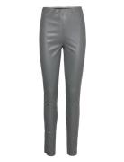 Slkaylee Pu Leggings Grey Soaked In Luxury