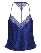 Cami Jacquard Lace Leopard Blue Hunkemöller