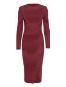 Vibalu Crew Neck L/S Midi Dress - Patterned Vila