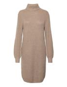 Objmalena L/S Rollneck Dress Beige Object