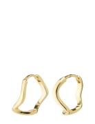 Alberte Organic Shape Hoop Earrings Gold Pilgrim